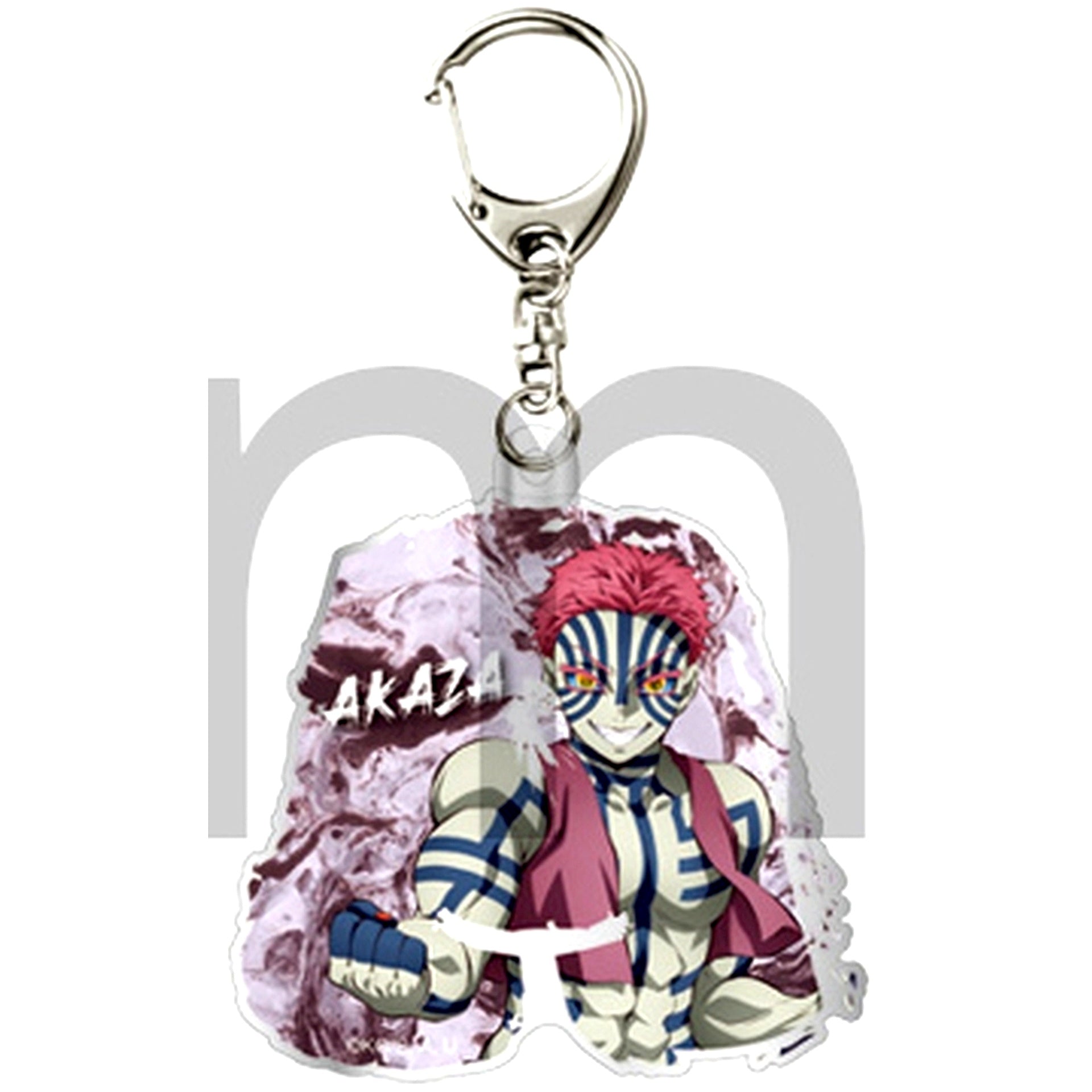 Akaza Demon Slayer Kimetsu no Yaiba Trading Initial Keychain B [USED]