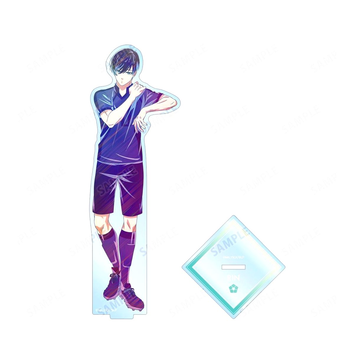 Rin Itoshi Pre-Match Preparation Ver. Illustration Ani-Art Clear Label Big Acrylic Stand Blue Lock [USED]