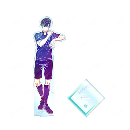 Rin Itoshi Pre-Match Preparation Ver. Illustration Ani-Art Clear Label Big Acrylic Stand Blue Lock [USED]