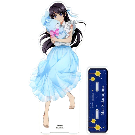 Mai Sakurajima BIG Acrylic Stand Happiness Button BOX Happiness Prize Rascal Does Not Dream of Santa Claus [USED]