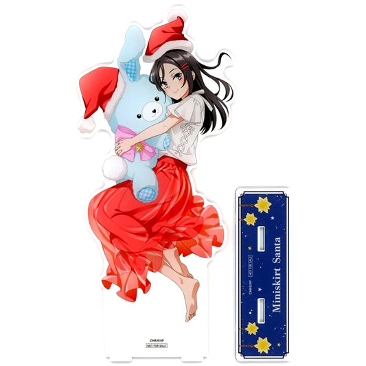 Miniskirt Santa BIG Acrylic Stand Happiness Button BOX Happiness Prize Rascal Does Not Dream of Santa Claus [USED]