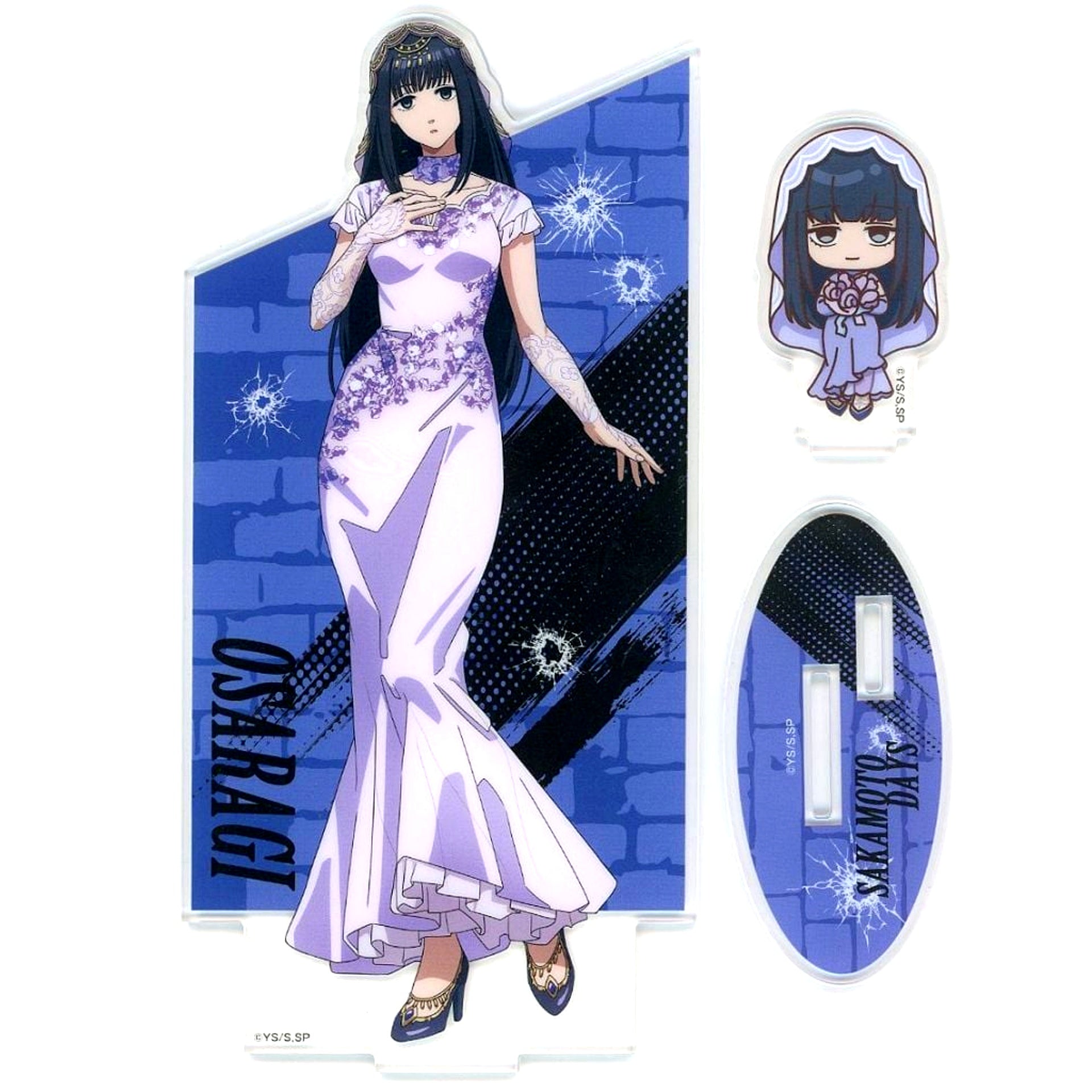 Osaragi Sakamoto Days BIG Clear Stand & Mini Clear Stand Set Kuji Rack Tonight is a Party Arc Prize L [USED]