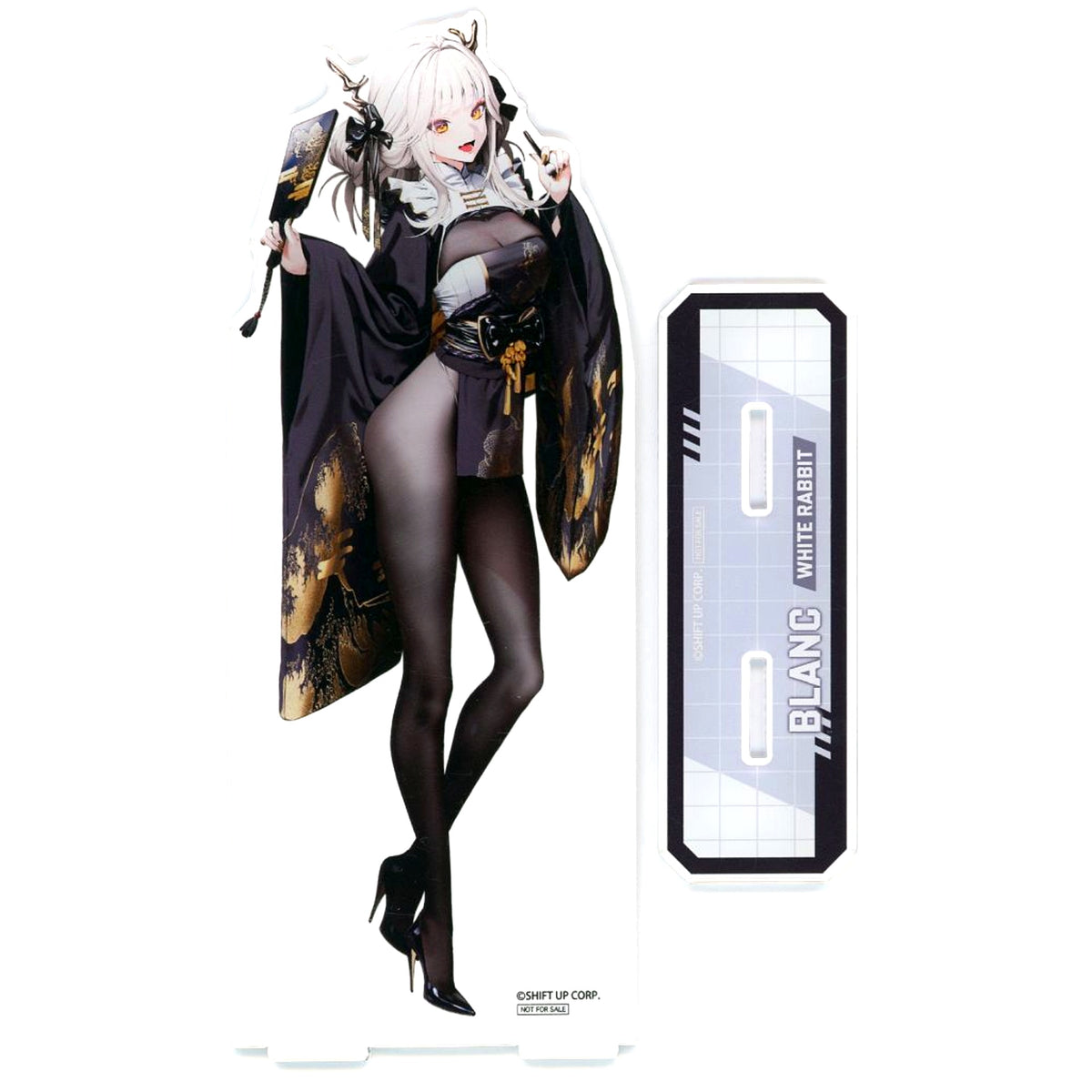 Blanc White Rabbit Gold Prize GODDESS OF VICTORY: NIKKE Lucky Button BOX BIG Acrylic Stand [USED]