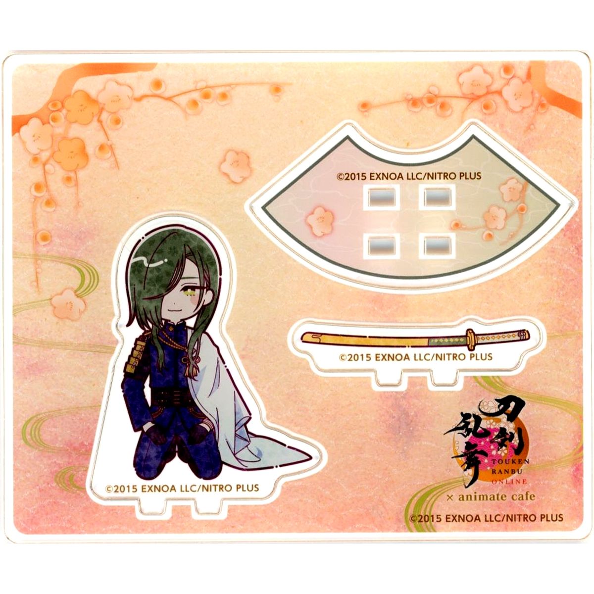 Nikkari Aoe Touken Ranbu ONLINE x animatecafe 10th Anniversary 3rd Series Kneeling Mini Acrylic Stand [USED]