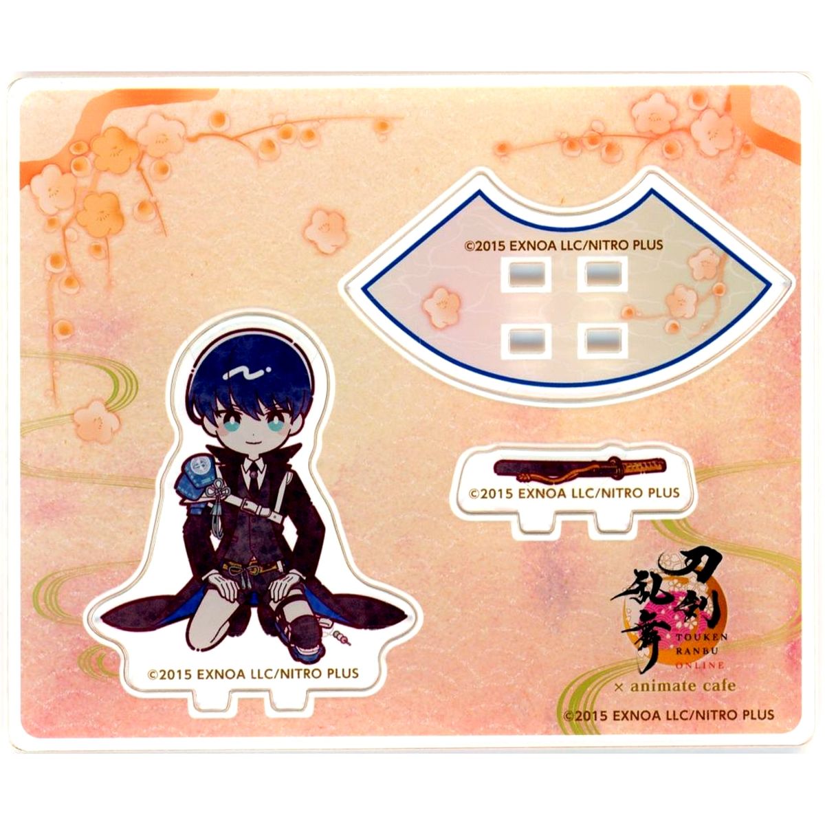 Kenshin Kagemitsu Touken Ranbu ONLINE x animatecafe 10th Anniversary 3rd Series Kneeling Mini Acrylic Stand [USED]