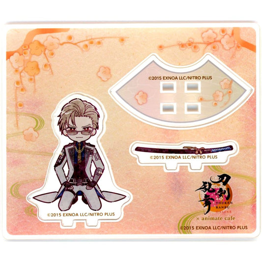 Sanchoumou Touken Ranbu ONLINE Kneeling Pose Mini Acrylic Stand 10th Anniversary 3rd Series x animatecafe [USED]