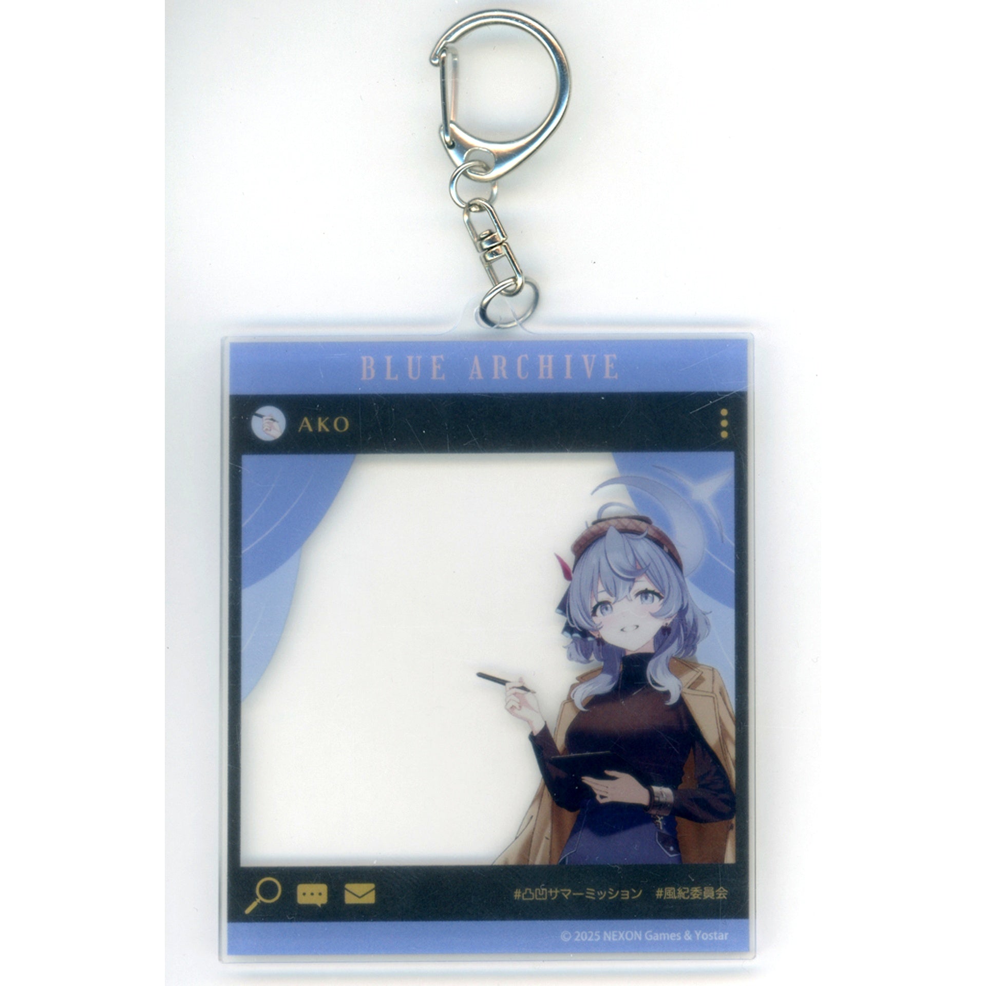 Ako Amau Blue Archive SNS Style Acrylic Keychain Decoboco Summer Mission [USED]