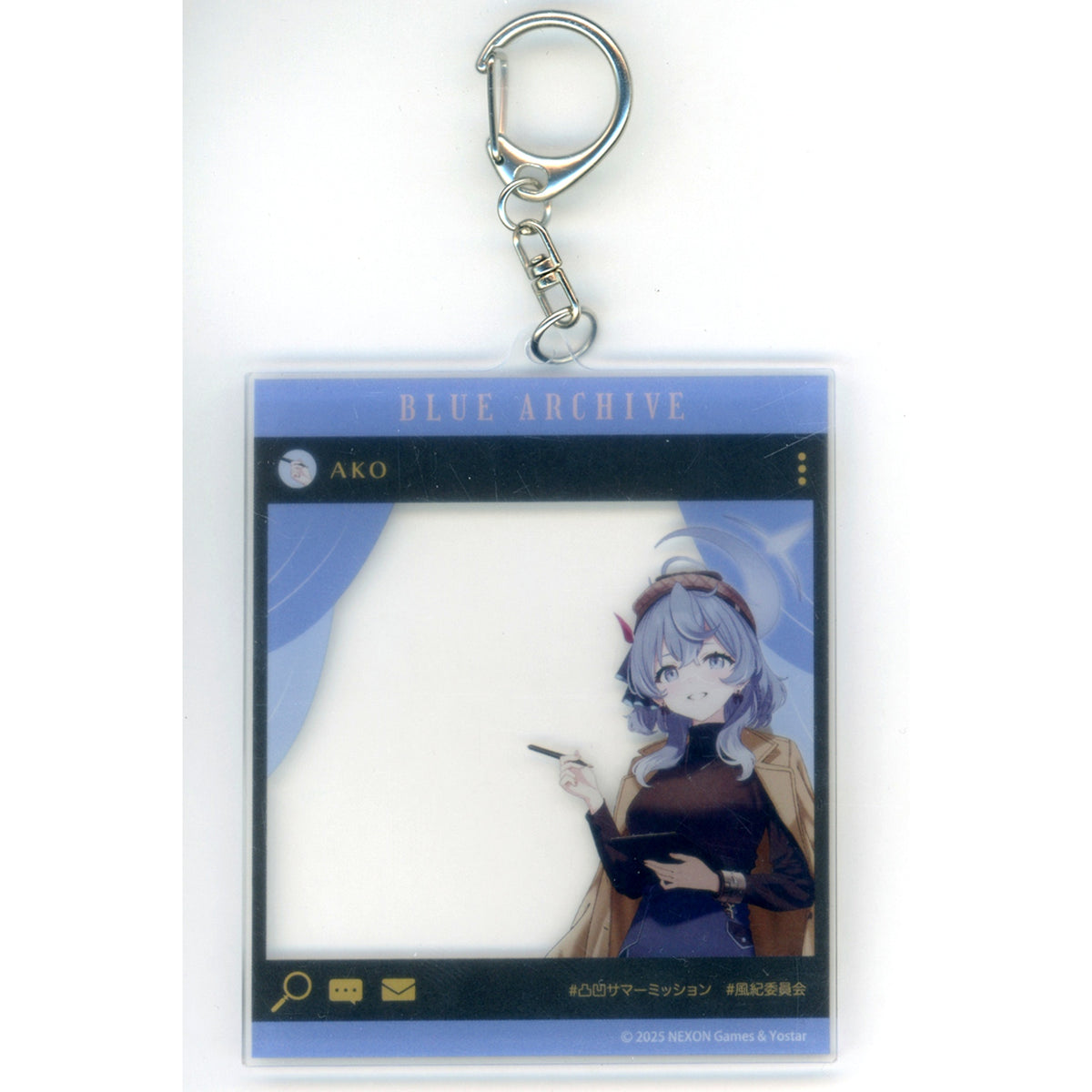 Ako Amau Blue Archive SNS Style Acrylic Keychain Decoboco Summer Mission [USED]