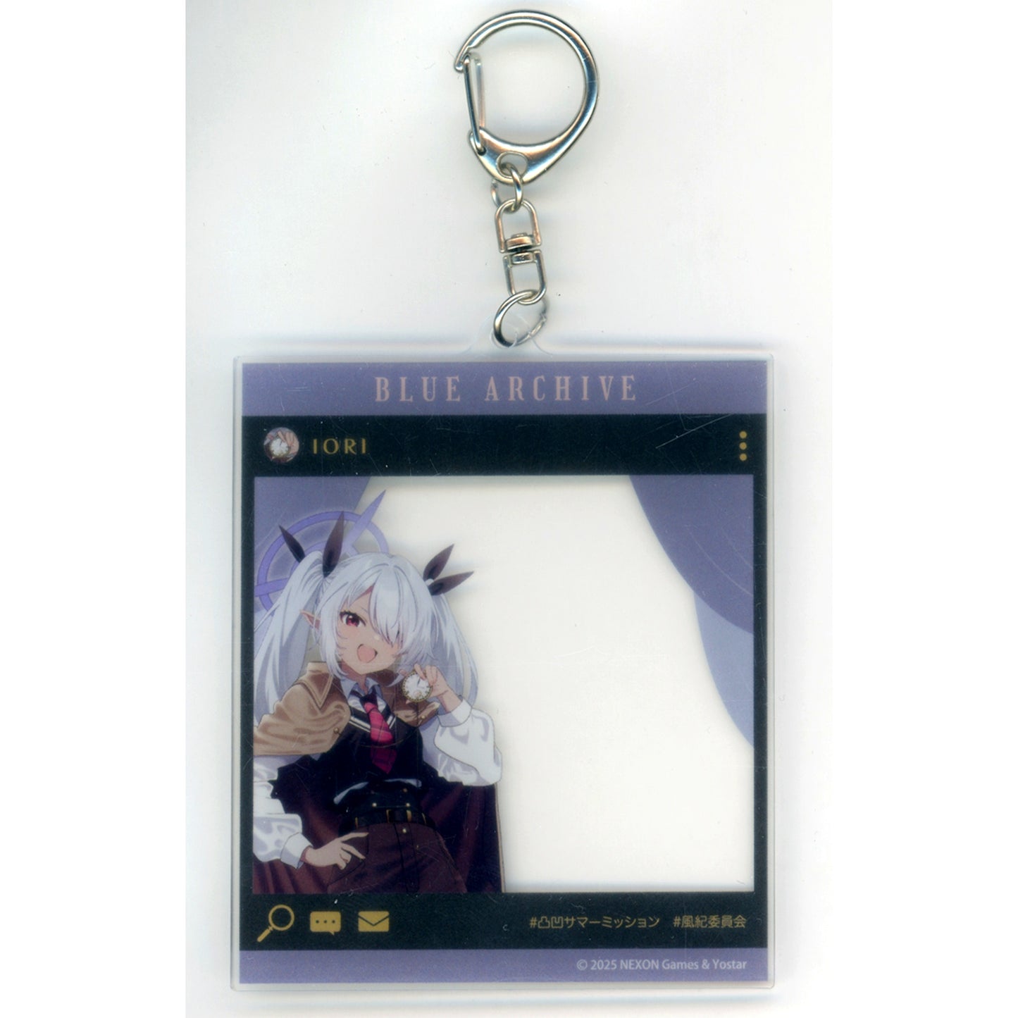 Iori Shiromi Blue Archive SNS Style Acrylic Keychain Decoboco Summer Mission [USED]