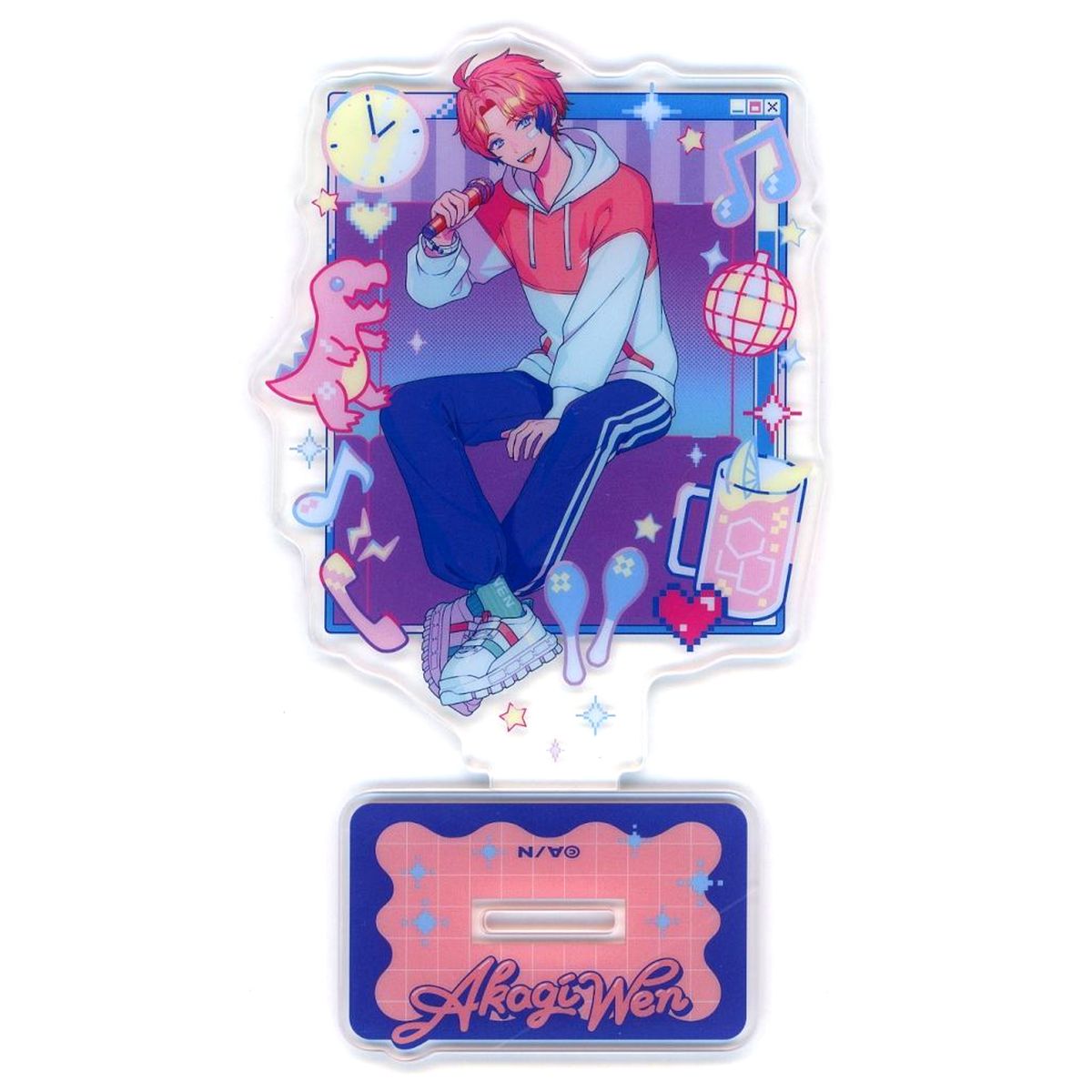 Akagi Wen Acrylic Stand Virtual YouTuber Nijisanji Yoru Gata Ningen [USED]
