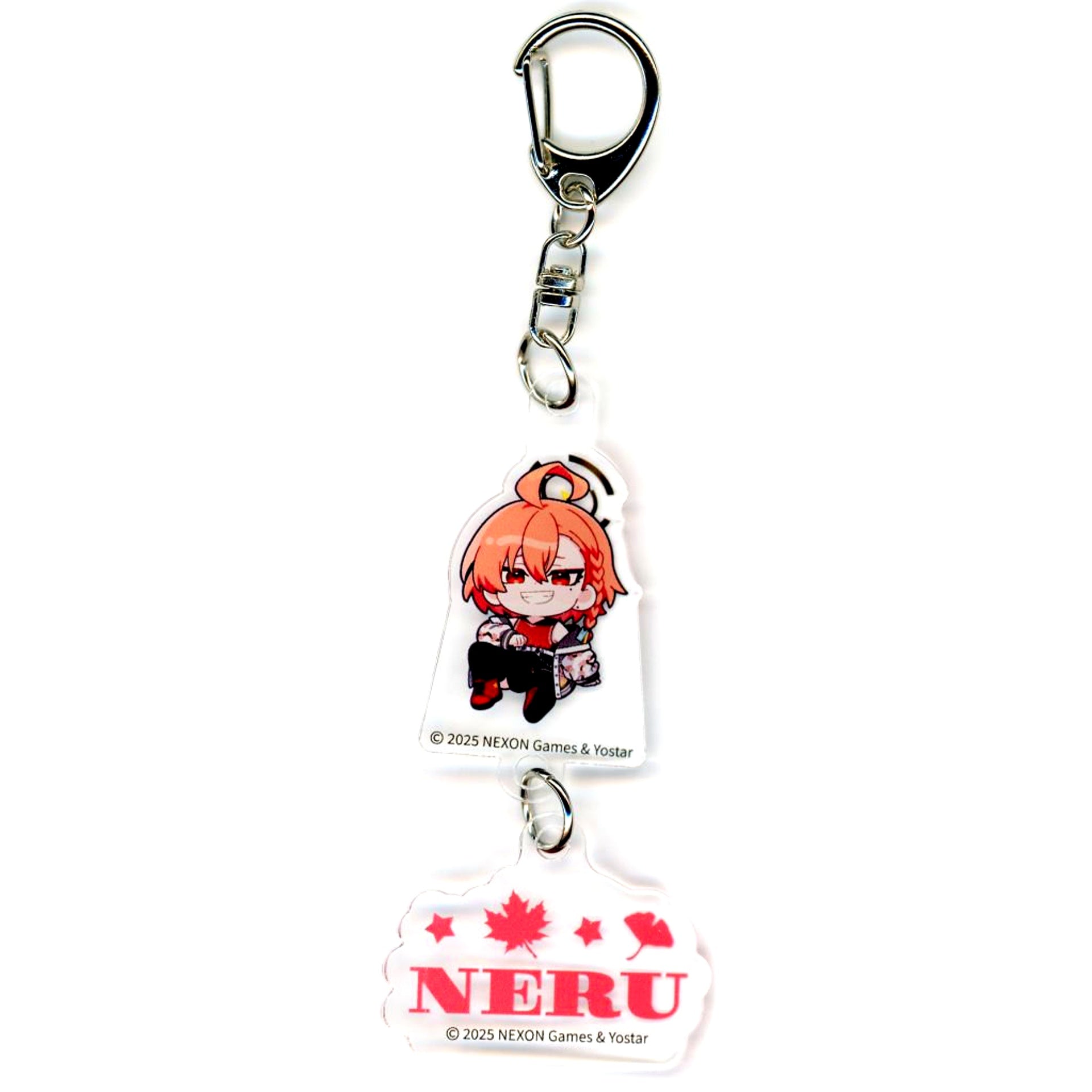 Neru Mikamo Blue Archive x SMILE BASE CAFE Autumn Code Autumn Clothes Ver. Double Keychain [USED]