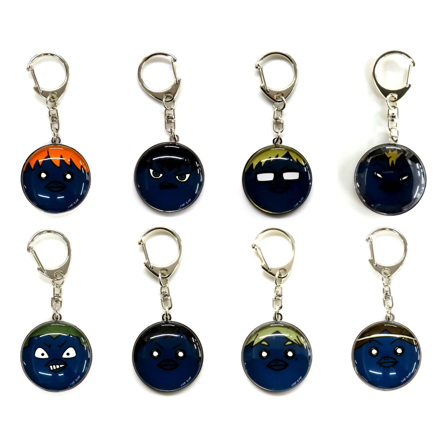 Set of 8 Haikyu!! Sakanoshita Store POP UP SHOP presented by TOHO animation Trading Glass Keychain Karasuno Glass [USED]