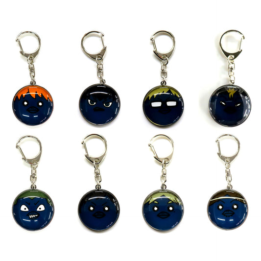 Set of 8 Haikyu!! Sakanoshita Store POP UP SHOP presented by TOHO animation Trading Glass Keychain Karasuno Glass [USED]