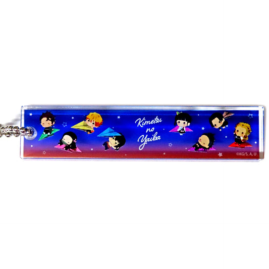 Group Navy x Orange Paper Airplane Ver Demon Slayer Yurafuwa Acrylic Stick Keychain A [USED]
