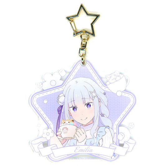 Emilia Re:ZERO -Starting Life in Another World- Star Shape Keychain Emilia's Birthday Life 2025 ver. [USED]