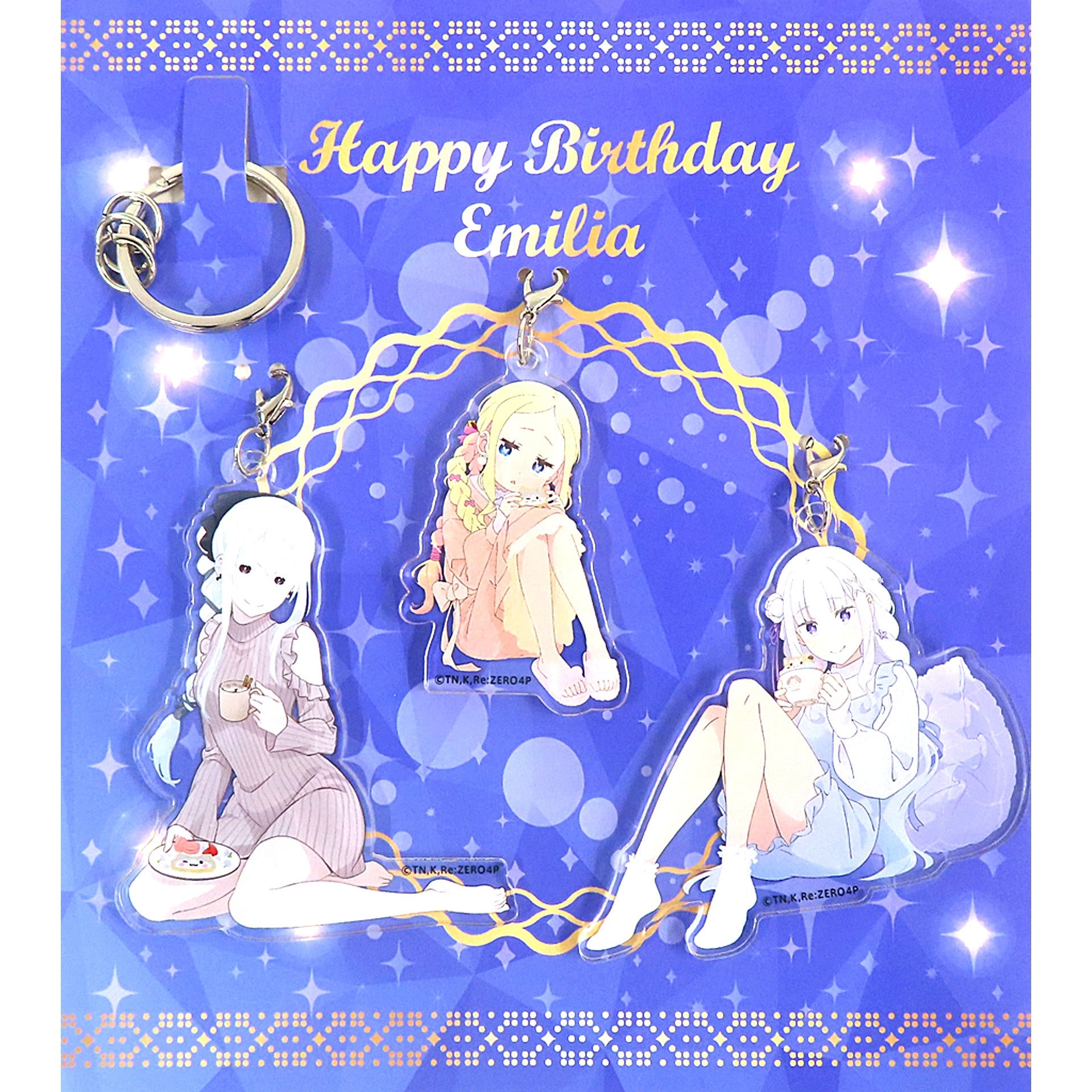 Emilia & Echidna & Beatrice Re:ZERO -Starting Life in Another World- Key Ring Emilia's Birthday Life 2025 ver. [USED]