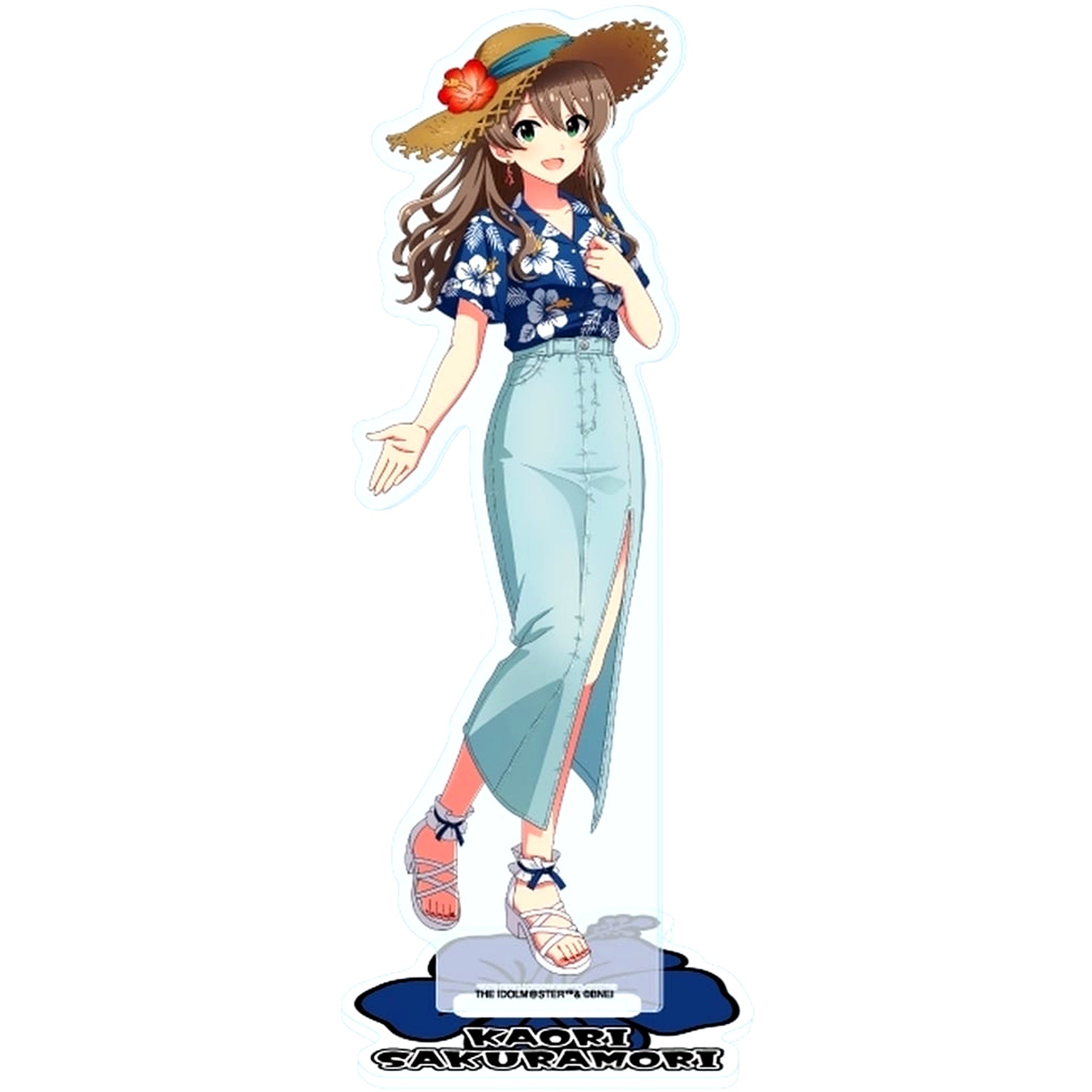 Kaori Sakuramori The Idolmaster Million Live! Drawn Illustration Acrylic Stand Haisai! Ver. [USED]
