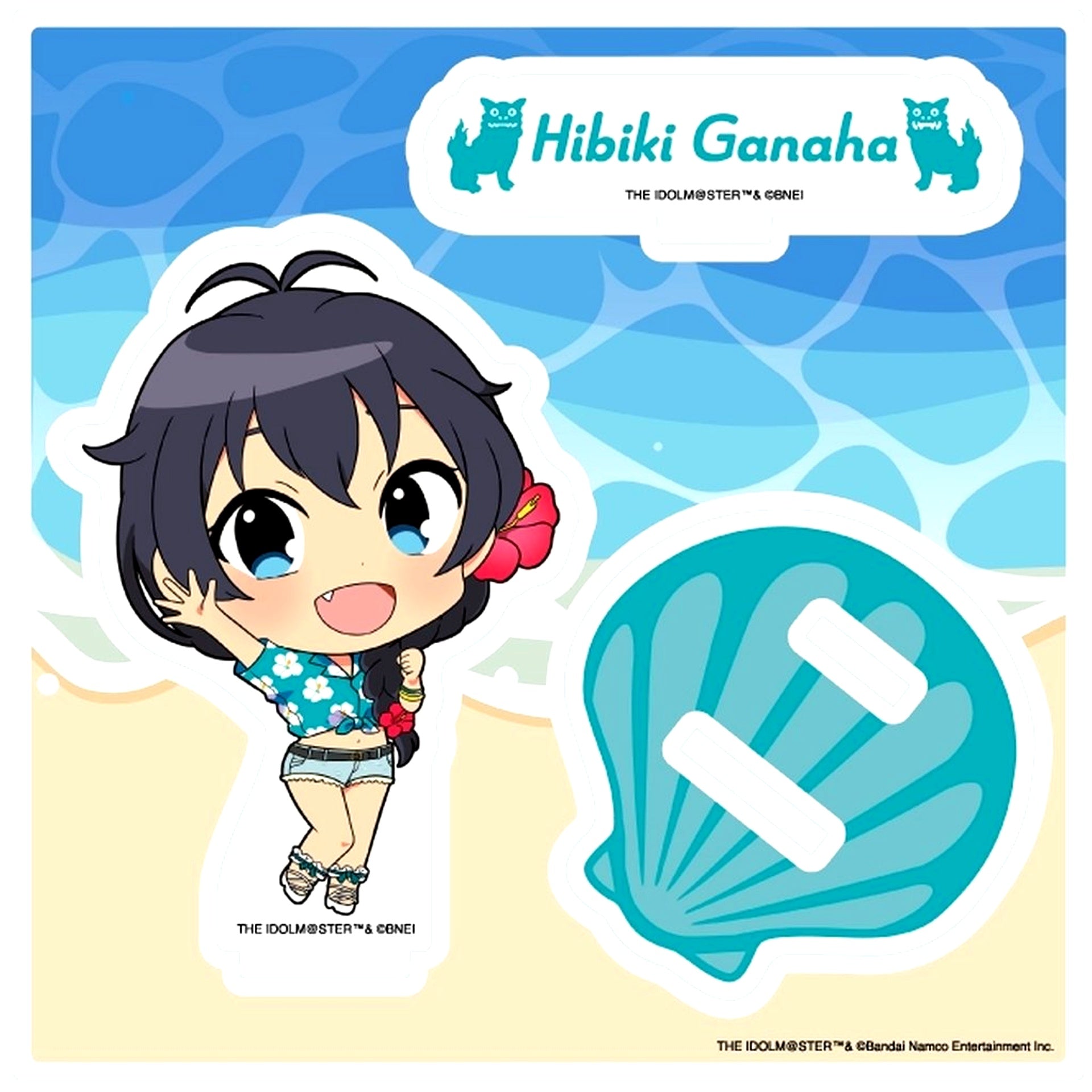 Hibiki Ganaha The Idolmaster Million Live! 15. Haisai! Ver. Chibi Character Illustration Acrylic Stand Plate [USED]