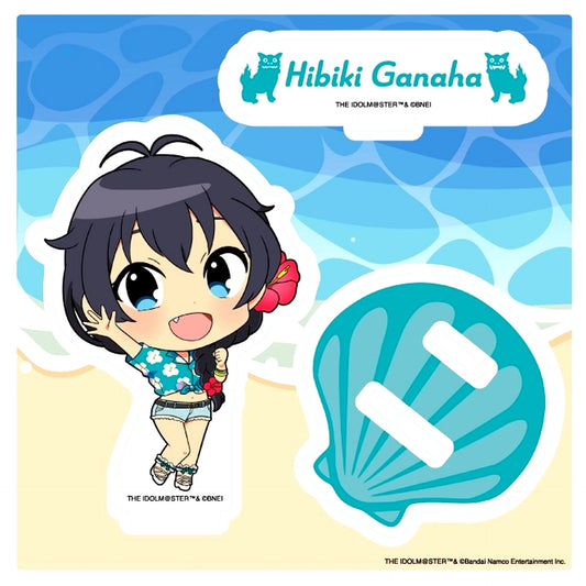 Hibiki Ganaha The Idolmaster Million Live! 15. Haisai! Ver. Chibi Character Illustration Acrylic Stand Plate [USED]