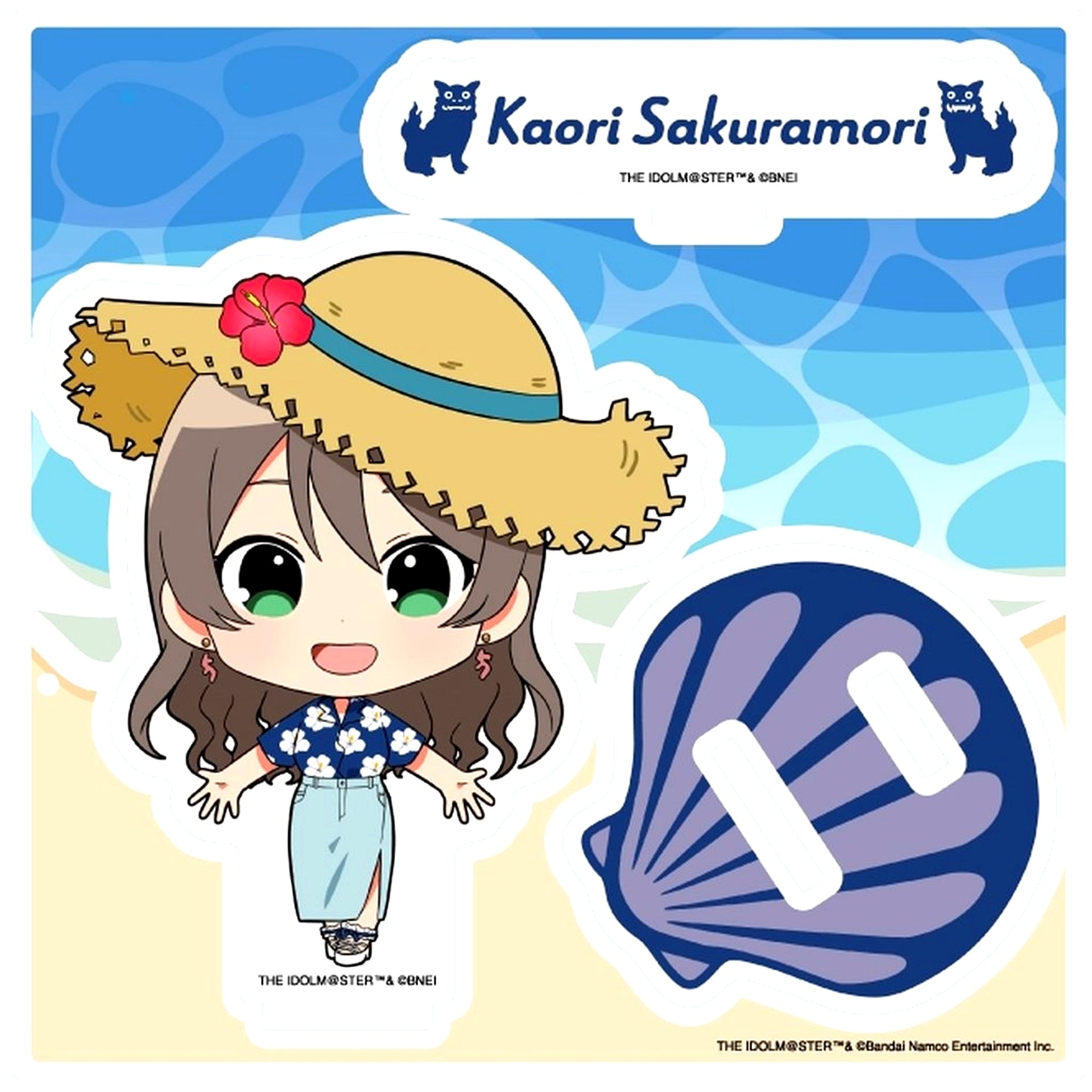 Kaori Sakuramori The Idolmaster Million Live! 19. Haisai! Ver. Chibi Character Illustration Acrylic Stand Plate [USED]