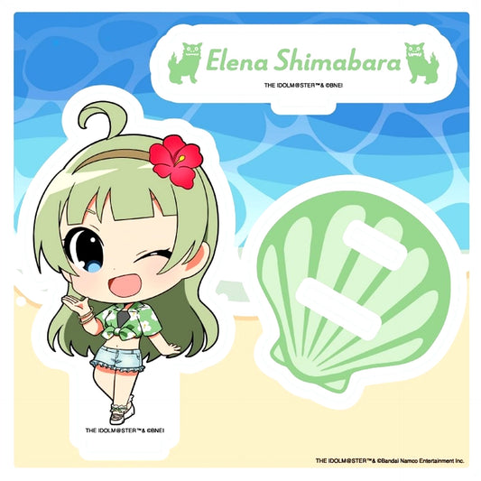 Elena Shimabara The Idolmaster Million Live! 20. Haisai! Ver. Chibi Character Illustration Acrylic Stand Plate [USED]