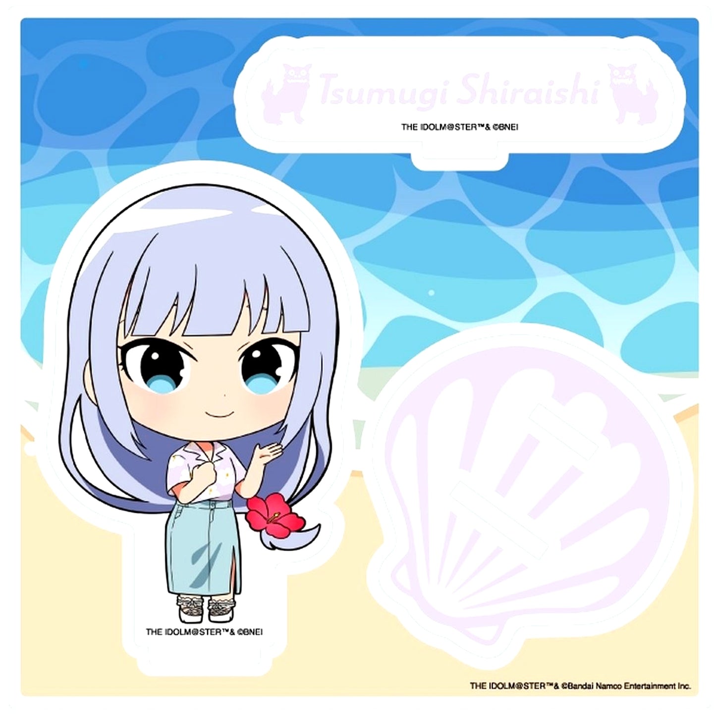 Tsumugi Shiraishi The Idolmaster Million Live! 21. Haisai! Ver. Chibi Character Illustration Acrylic Stand Plate [USED]