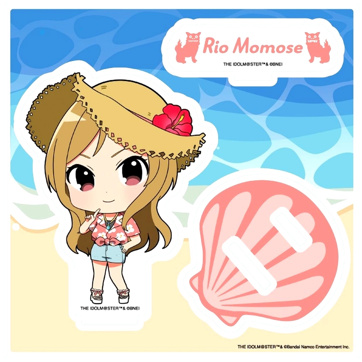 Rio Momose The Idolmaster Million Live! 23. Haisai! Ver. Chibi Character Illustration Acrylic Stand Plate [USED]