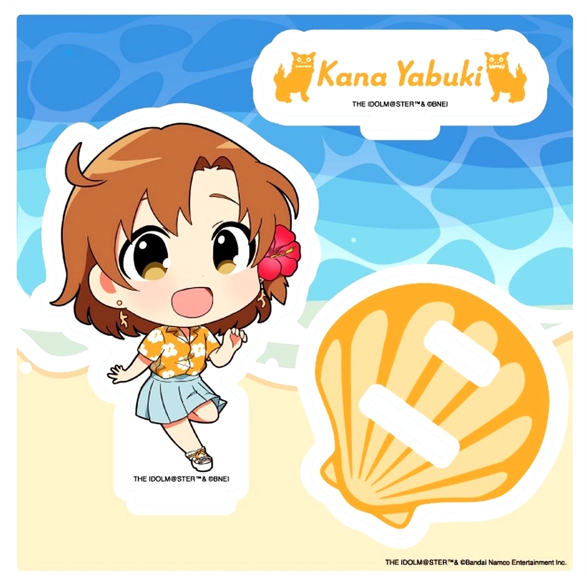 Kana Yabuki The Idolmaster Million Live! 24. Haisai! Ver. Chibi Character Illustration Acrylic Stand Plate [USED]