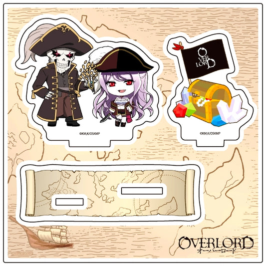 Ainz & Shalltear 02. Treasure Ver. Overlord Mini Character Illustration Acrylic Stand Plate [USED]