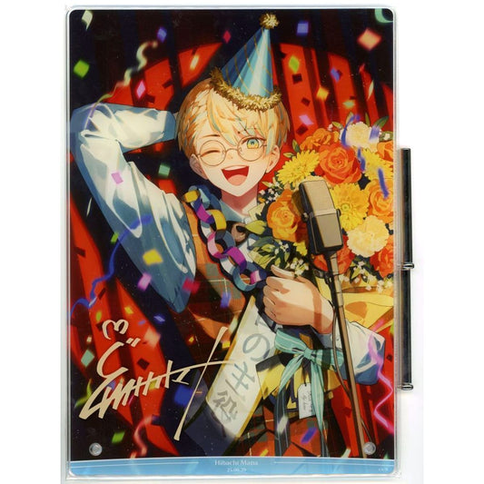 Hibachi Mana B5 Acrylic Panel Foil-pressed Autographed Virtual YouTuber Nijisanji 2025 Birthday Bundle Bonus [USED]