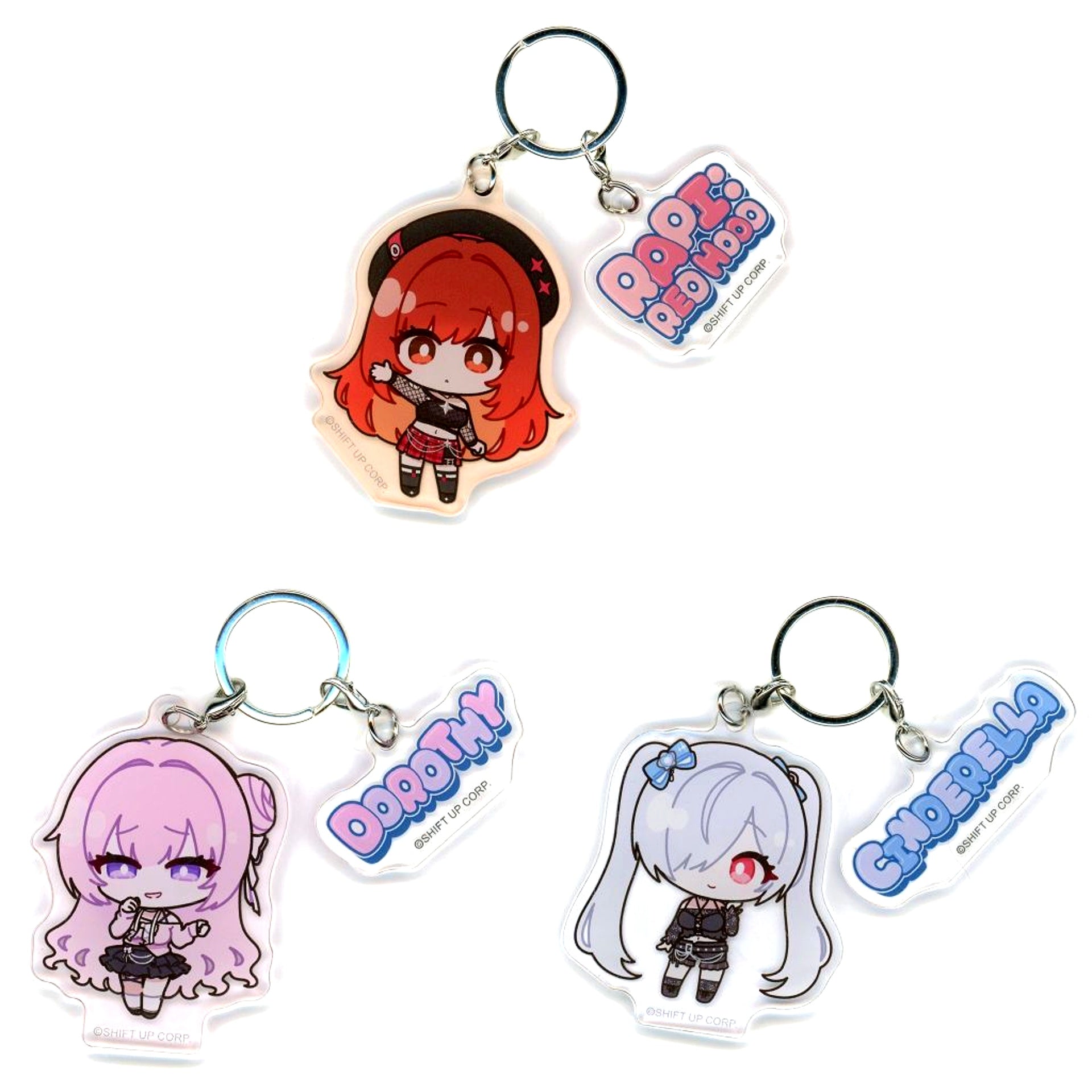 Set of 3 K-POP Style Outfit Acrylic Keychain GODDESS OF VICTORY: NIKKE x Lawson Campaign @Loppi / HMV Ltd [USED]