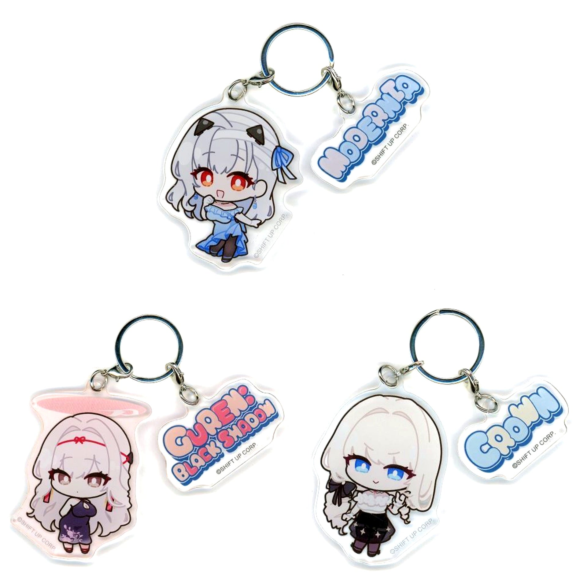 Set of 3 Luxury Outfit Acrylic Keychain GODDESS OF VICTORY: NIKKE x Lawson Campaign @Loppi / HMV Ltd [USED]