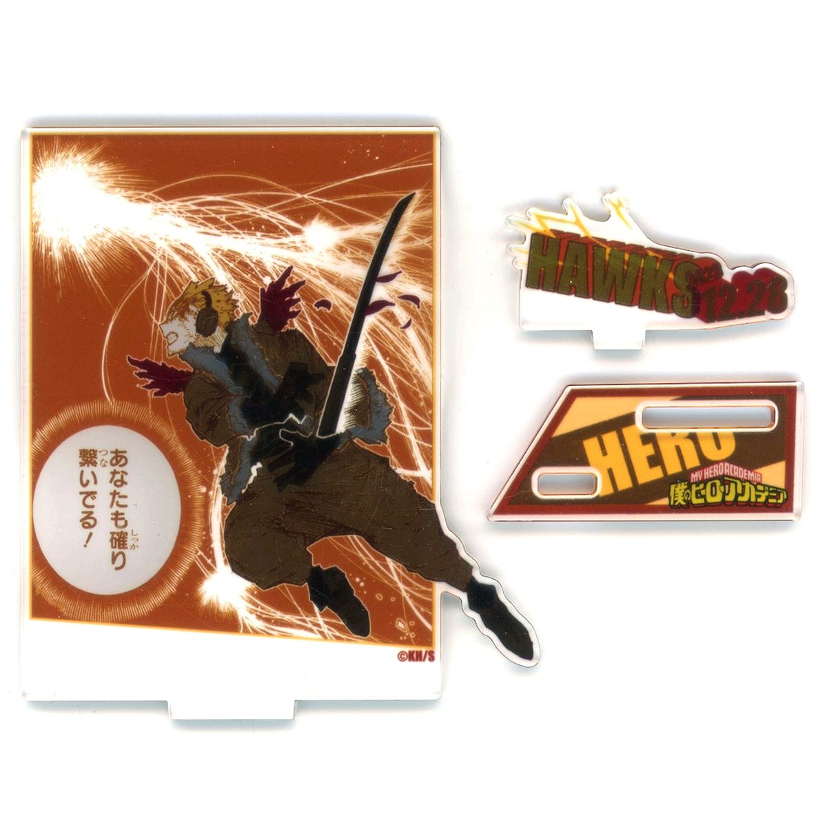 Hawks My Hero Academia Birthday Famous Scene Diorama Figure kirat Foil Acrylic 2025 [USED]