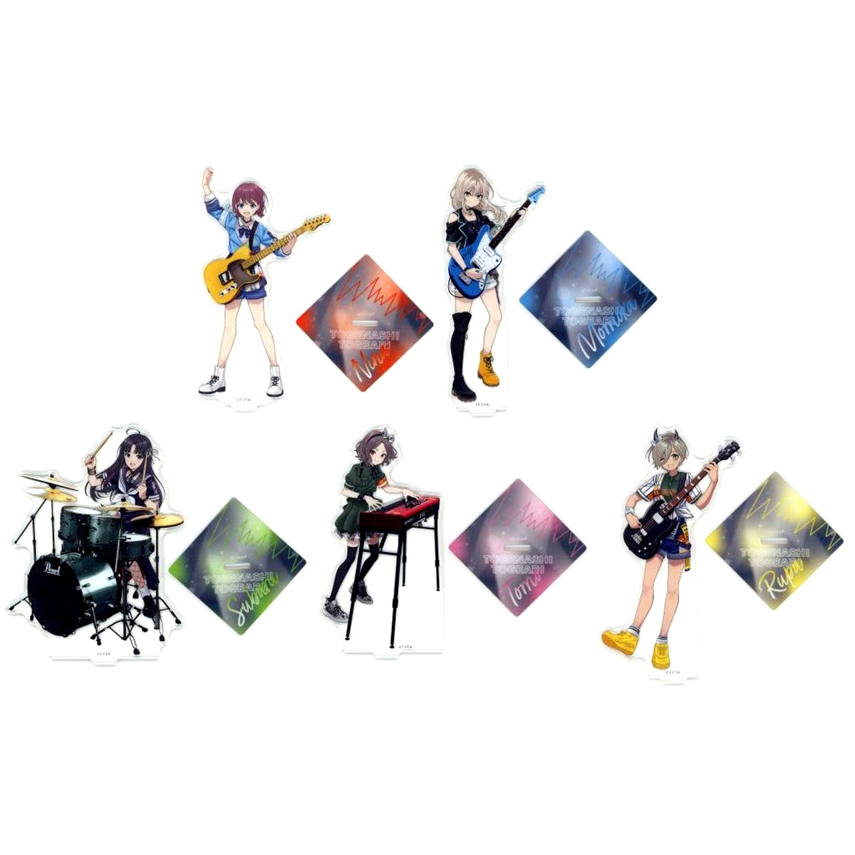 Set of 5 Girls Band Cry Rock 'n' Roll party! Series Trading Acrylic Stand [USED]