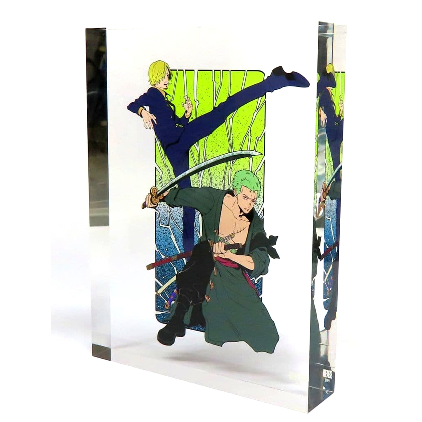 Roronoa Zoro and Sanji One Piece Acrylic Block Stand ZOZOTOWN Collaboration [USED]