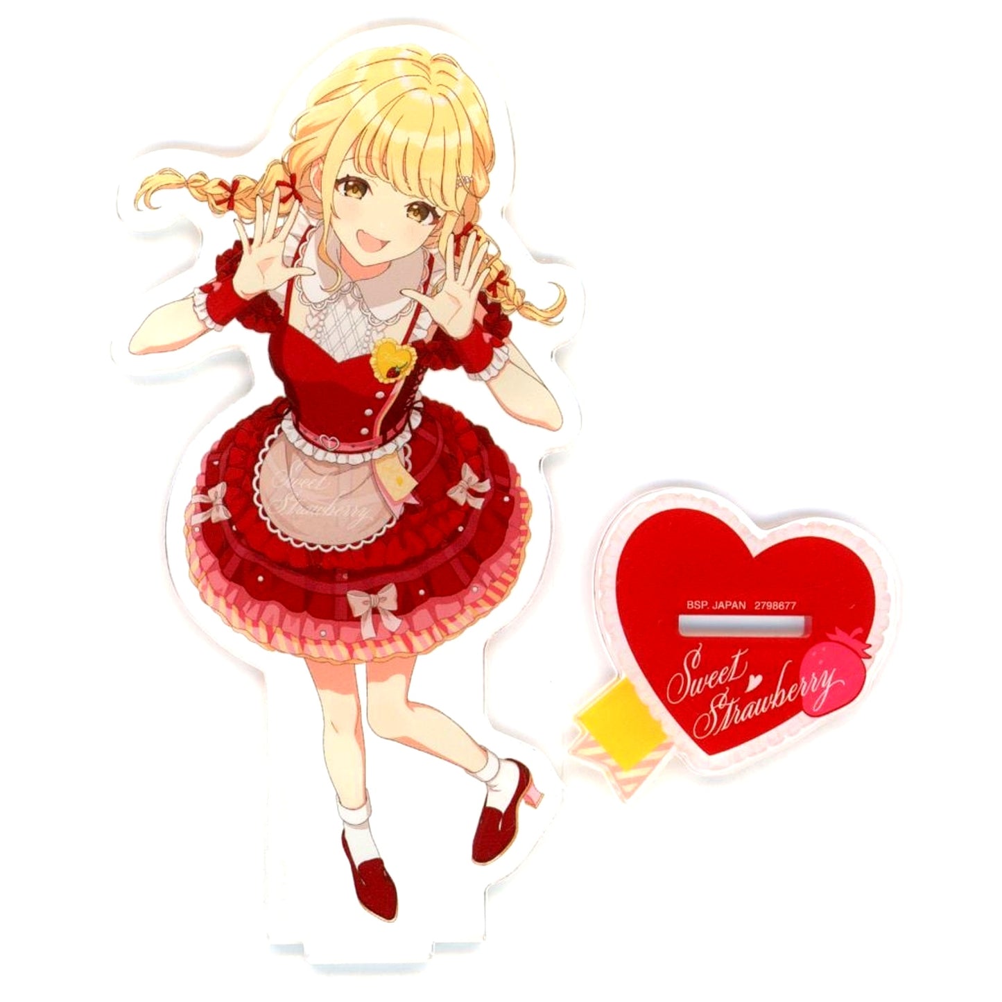 Kotone Fujita Gakuen Idolmaster Big Acrylic Plate with Stand Sweet Strawberry vol.1 [USED]