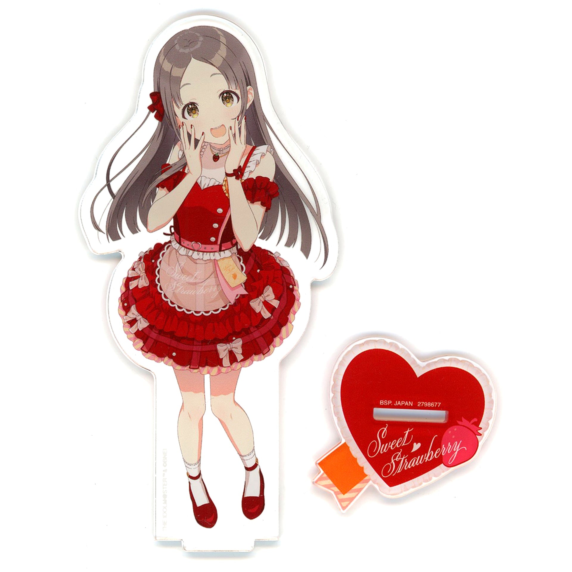 China Kuramoto Big Acrylic Plate with Stand Sweet Strawberry Vol. 1 Gakuen Idolmaster [USED]