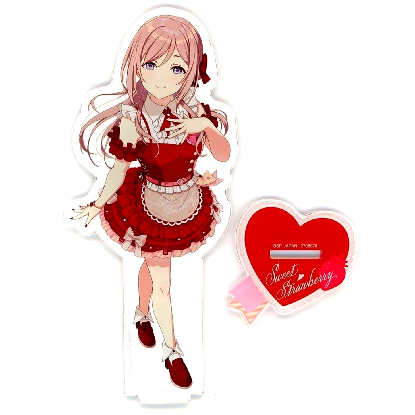 Rinami Himesaki Gakuen Idolmaster Big Acrylic Plate with Stand Sweet Strawberry Vol. 2 [USED]