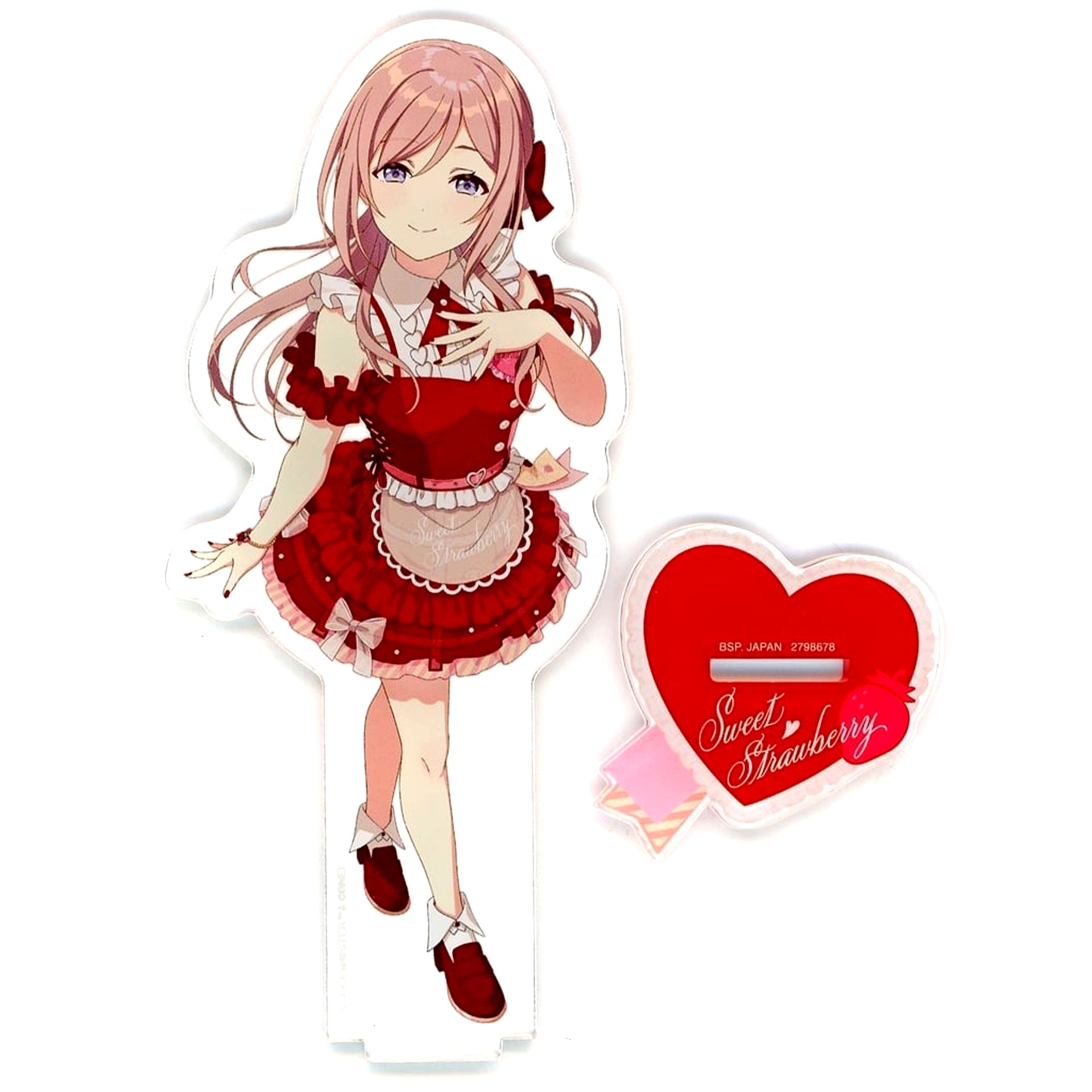 Rinami Himesaki Gakuen Idolmaster Big Acrylic Plate with Stand Sweet Strawberry Vol. 2 [USED]