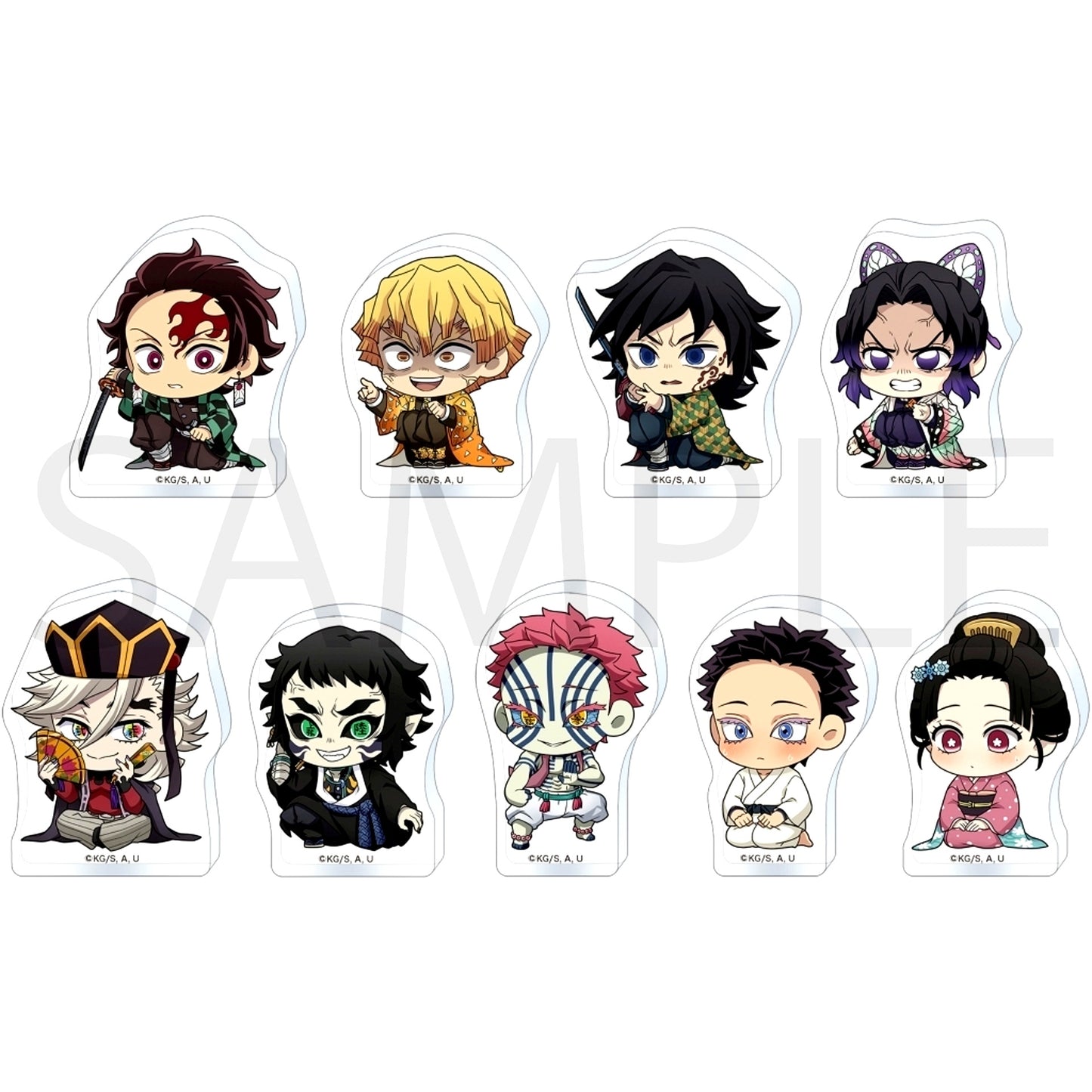 Set of 9 Demon Slayer Korotto Acrylic Figure Collection ViVimus Infinity Castle Arc [USED]
