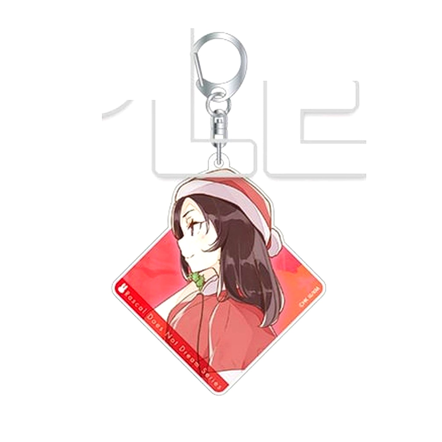 Miniskirt Santa Dengeki Bunko Rascal Does Not Dream Series University Student Arc Group Visual Trading Acrylic Keychain [USED]