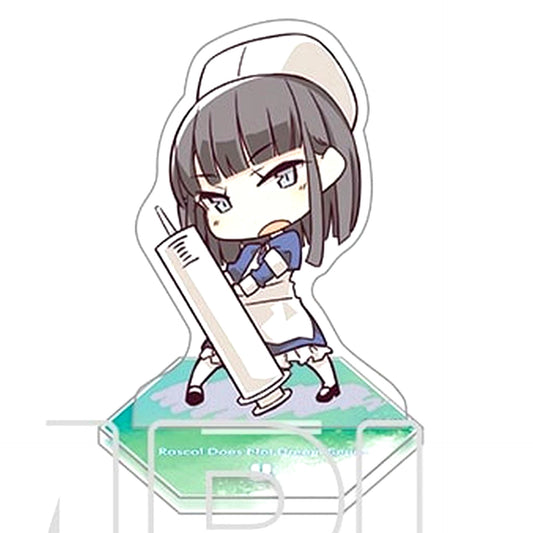 Ikumi Akagi Dengeki Bunko Rascal Does Not Dream Series University Student Edition Chibi Character Trading Acrylic Mascot [USED]