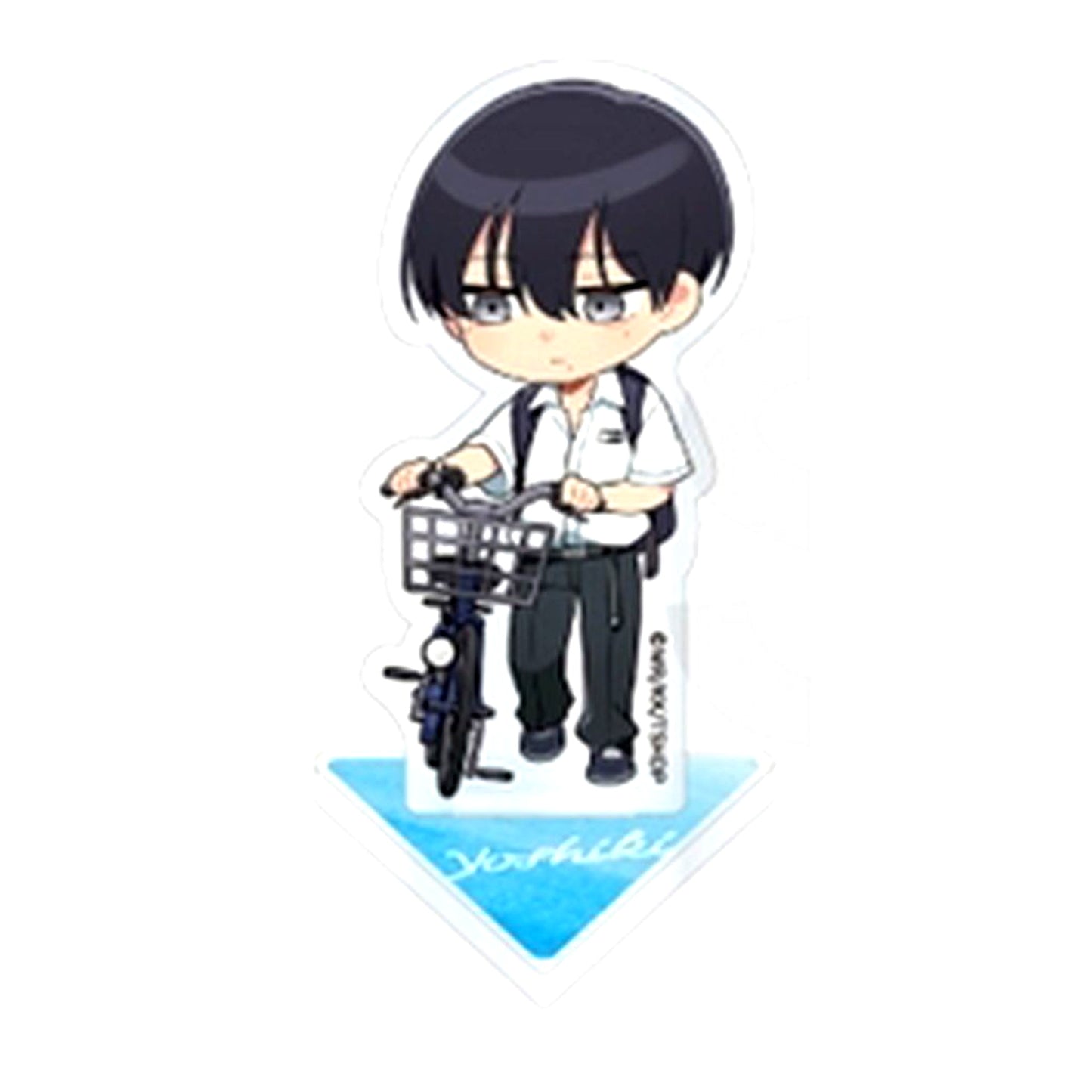 Yoshiki Bicycle TV Anime The Summer Hikaru Died Trading Mini Character Acrylic Stand Going to and from School Series [USED]