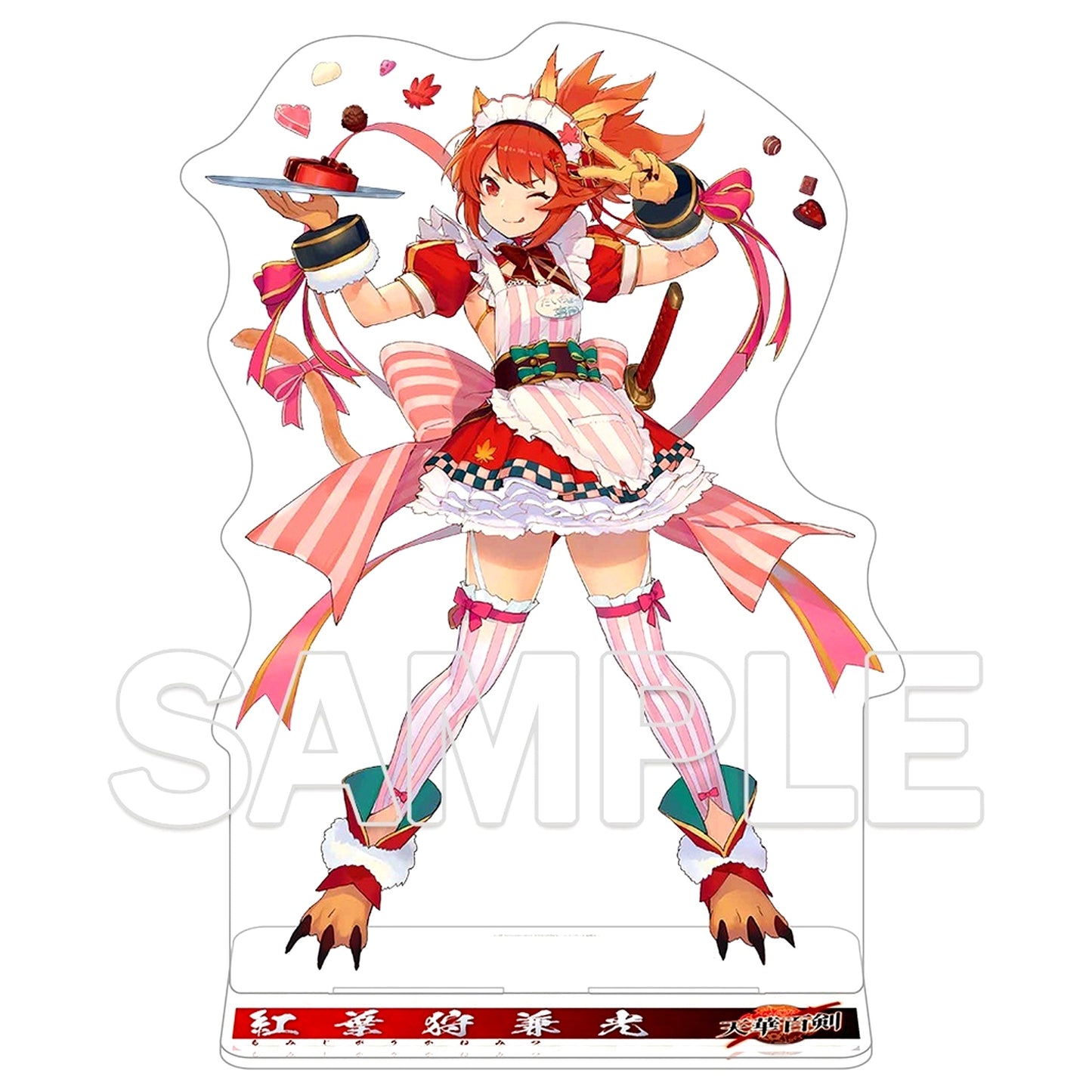 Momijigari Kanemitsu Waitress Ver. 10th Anniversary Reprint Edition G's Magazine 30th Anniversary Super Big Acrylic Figure Tenka Hyakken [USED]