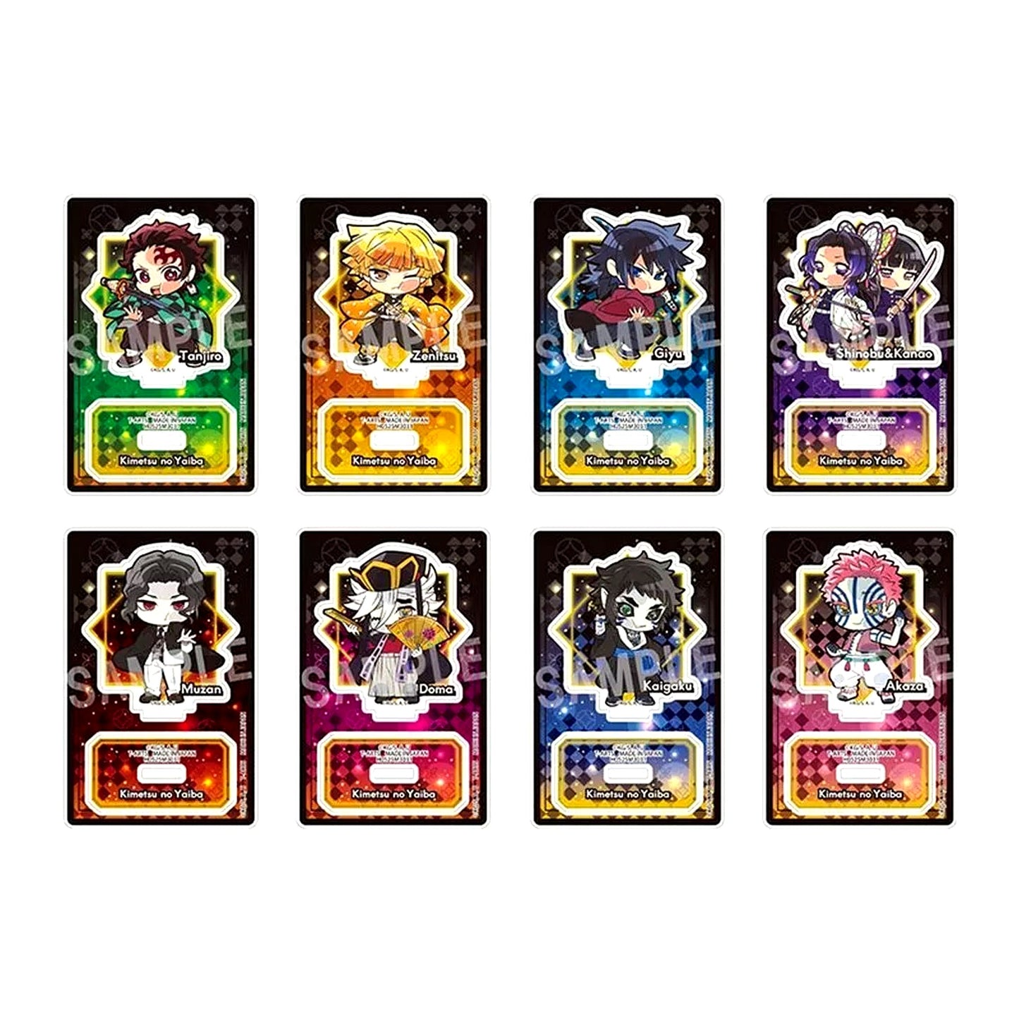 Set of 8 Pita! Defome Demon Slayer: Kimetsu no Yaiba Infinity Castle Arc Trading Acrylic Stand [USED]