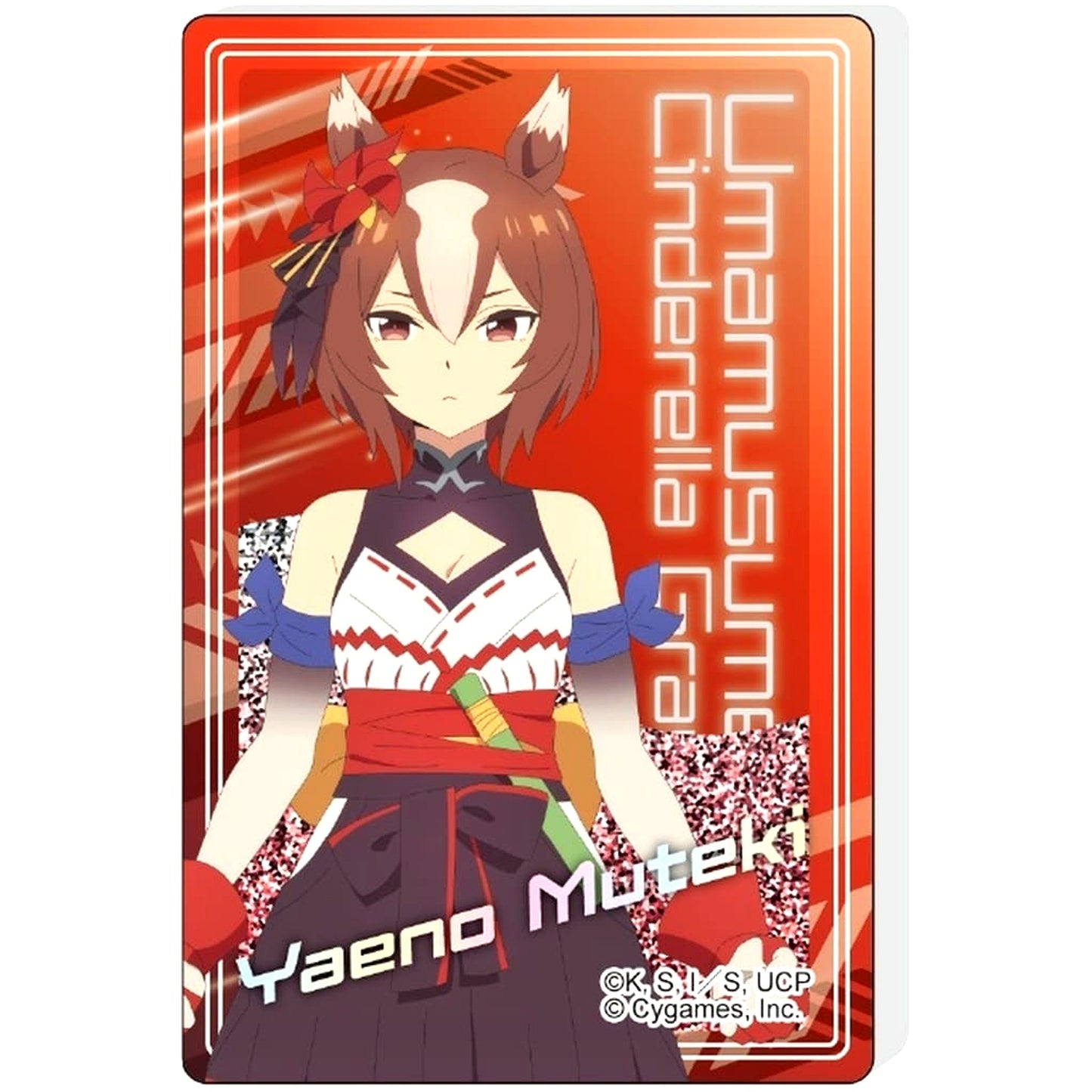 Yaeno Muteki Umamusume: Cinderella Gray Glitter Acrylic Block [USED]