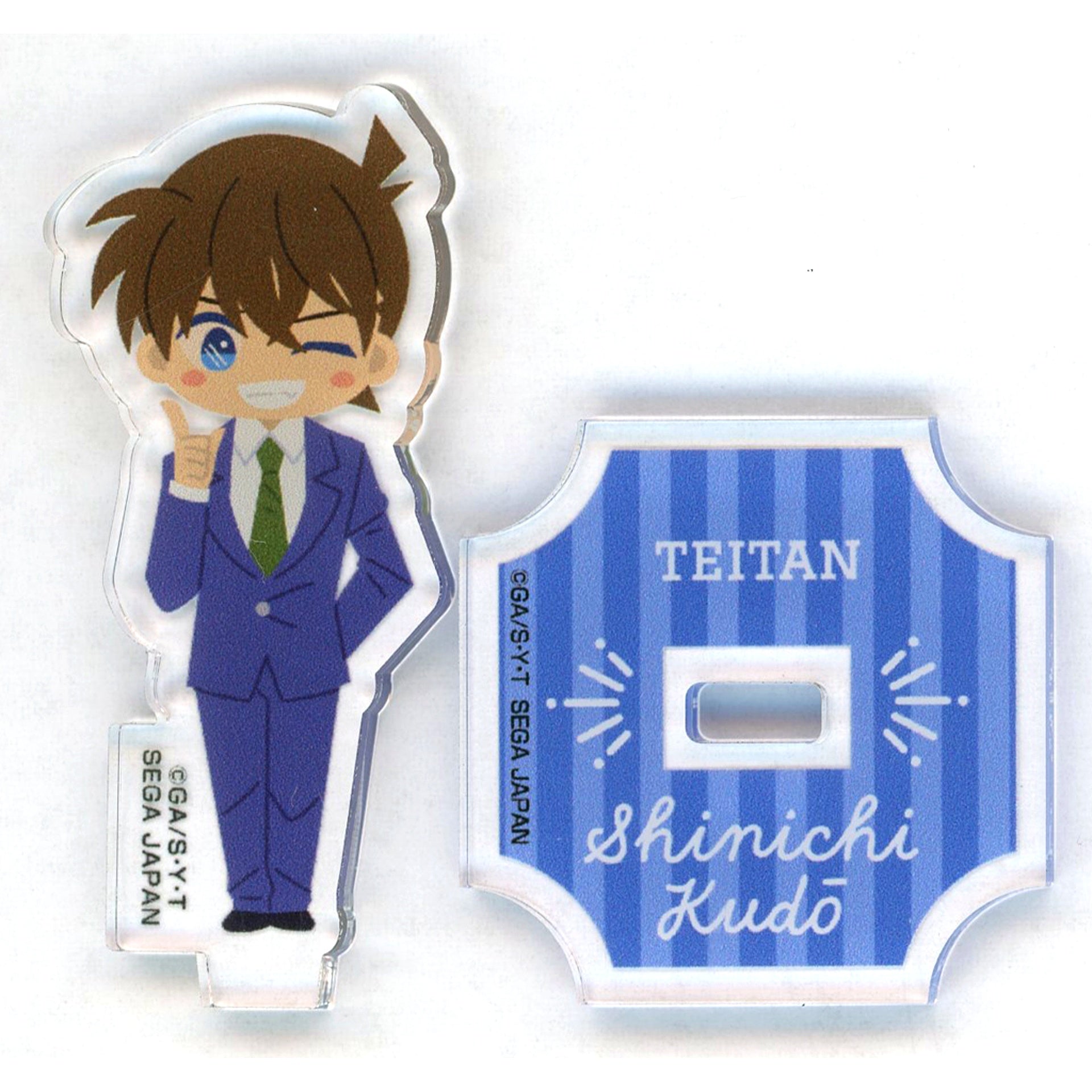 Shinichi Kudo F-6 Prize Acrylic Stand Sega Lucky Kuji Online Detective Conan Everyone Together Student Edition [USED]