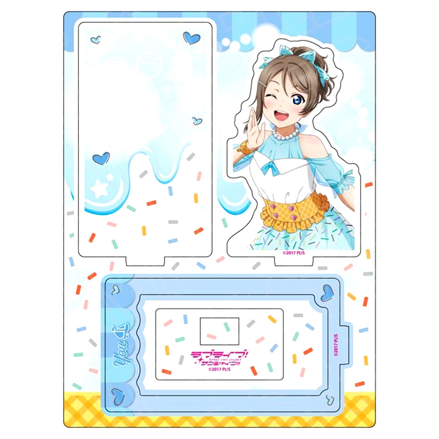You Watanabe Layered Acrylic Stand Cafe Party Ver. THE Chara CAFE x Love Live! Series 5th Anniversary Vol. 2 Love Live! Sunshine!! [USED]