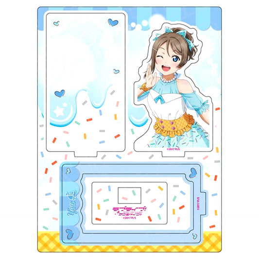 You Watanabe Layered Acrylic Stand Cafe Party Ver. THE Chara CAFE x Love Live! Series 5th Anniversary Vol. 2 Love Live! Sunshine!! [USED]