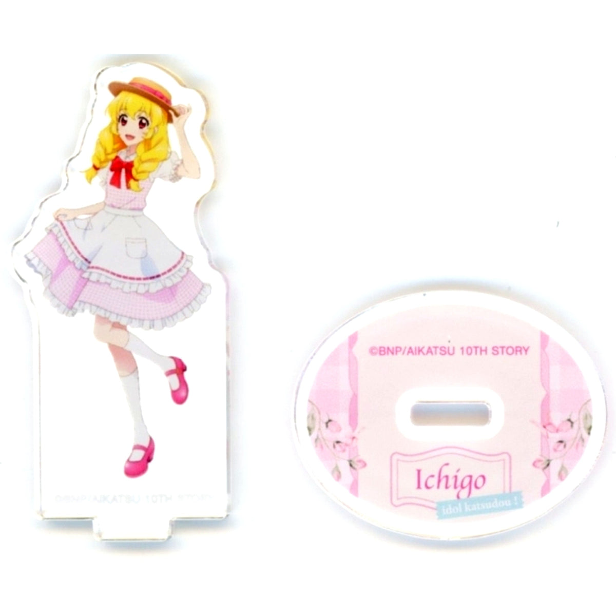 Ichigo Hoshimiya Aikatsu! 10th STORY Starway to the Future Animate Fair in 2025 Country Dress Ver. Illustration Trading Acrylic Stand [USED]